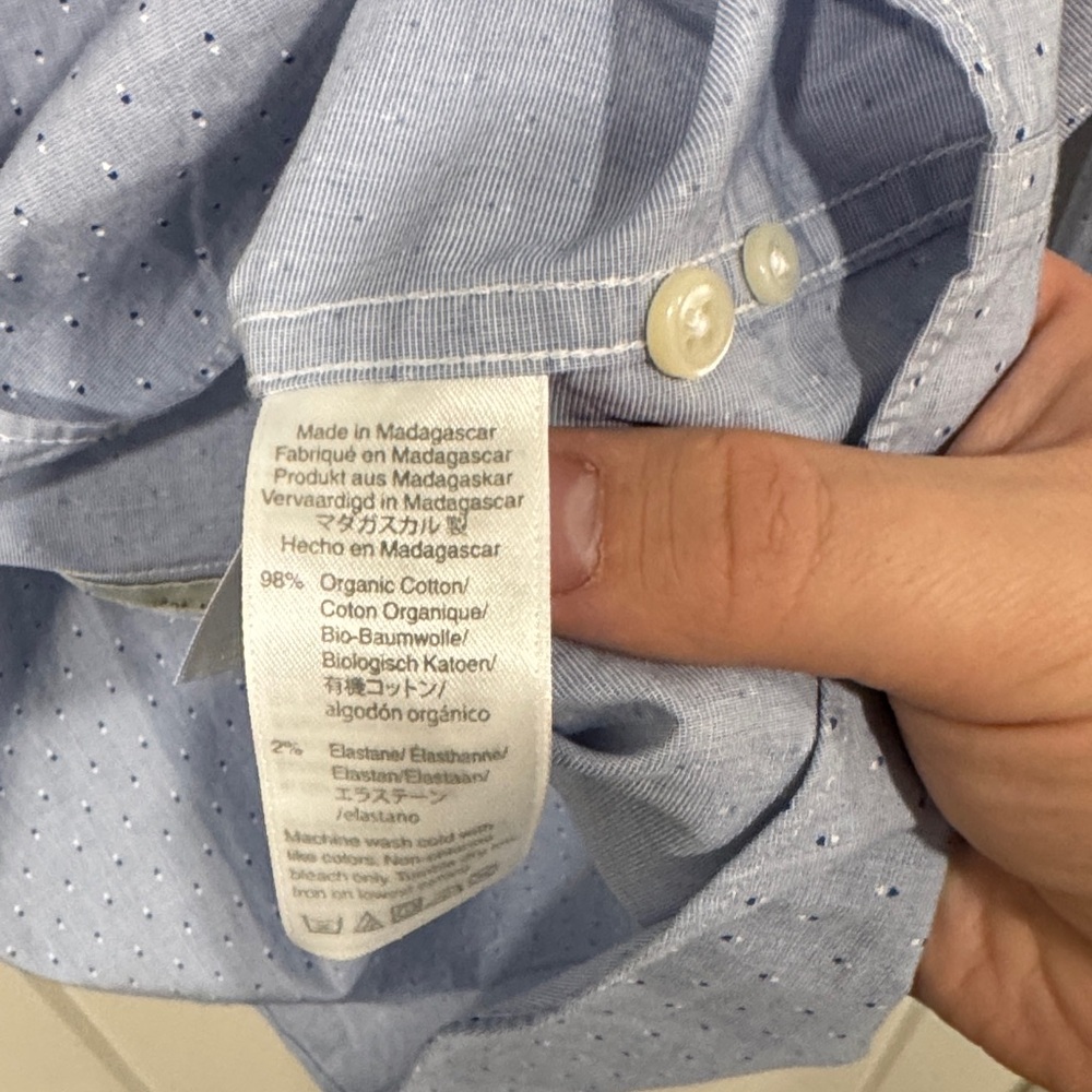 J. Crew Secret Wash Men's Light Blue Button-Down Shirt Long Sleeve Slim XL NWT - Picture 4 of 10